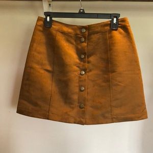 Faux Suede Skirt